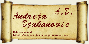 Andreja Đukanović vizit kartica